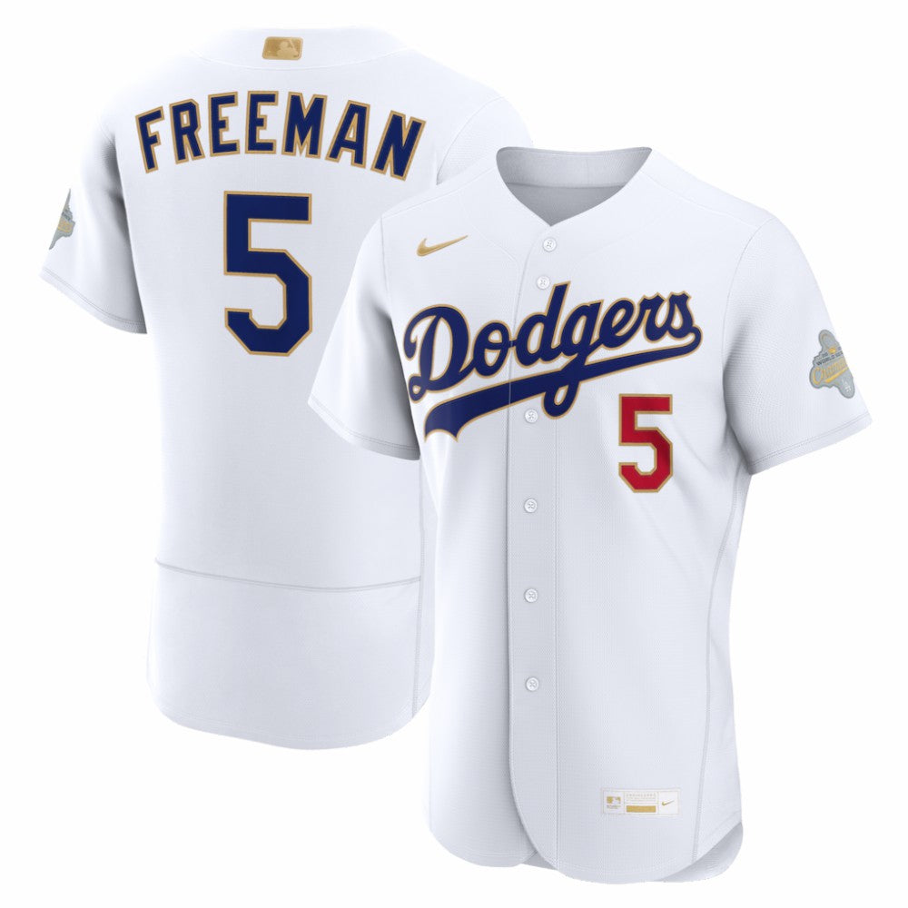 Freddie Freeman Los Angeles Dodgers 2026 Gold Collection Authentic Jersey White