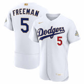 Freddie Freeman Los Angeles Dodgers 2026 Gold Collection Authentic Jersey White