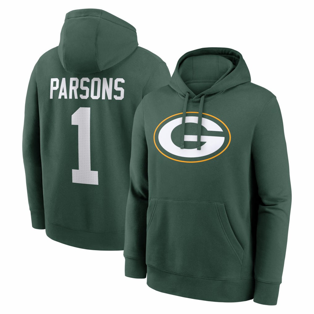 Micah Parsons Green Bay Packers Player Name & Number Fleece Hoodie - Green outlet