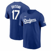 Shohei Ohtani Los Angeles Dodgers 2025 World Series Champions Name & Number T-Shirt Royal