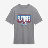 Colorado Avalanche Fanatics 2026 Stanley Cup Playoffs Vintage Tri-Blend T-Shirt - Athletic Heather Gray T-shirts