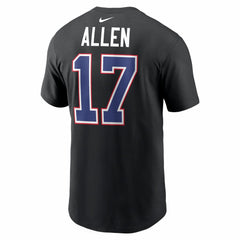 Josh Allen Buffalo Bills Carbon Name & Number T-Shirt - Black for sale