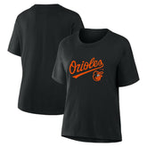 Baltimore Orioles Women's Lockup Legacy T-Shirt Black