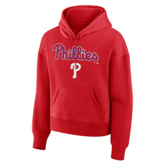 Philadelphia Phillies Women's Lockup Legacy Fleece Hoodie Red