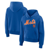 New York Mets Women's Lockup Legacy Fleece Hoodie Royal
