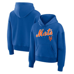 New York Mets Women's Lockup Legacy Fleece Hoodie Royal