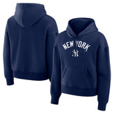 New York Yankees Women's Lockup Legacy Fleece Hoodie Navy