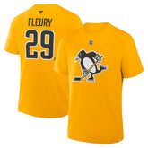Marc-Andre Fleury Pittsburgh Penguins Fanatics Authentic Stack Name & Number T-Shirt - Gold T-shirts