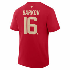 Aleksander Barkov Florida Panthers Fanatics 2026 NHL Winter Classic Authentic Stack Name & Number T-Shirt - Red T-shirts