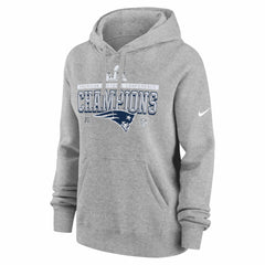 New England Patriots Women's 2025 AFC Champions Locker Room Trophy Collection Club Fleece Hoodie - Heather Gray online