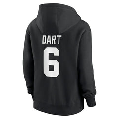 Jaxson Dart New York Giants Women's Player Name & Number Fleece Hoodie - Black online