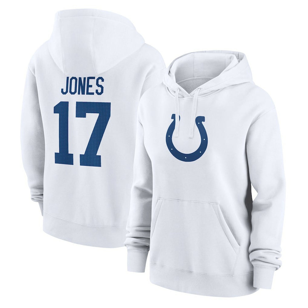 Daniel Jones Indianapolis Colts Women's Player Name & Number Fleece Hoodie - White on sale