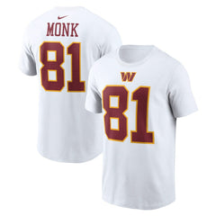 Art Monk Washington Commanders Retired Player Name & Number T-Shirt - White on sale