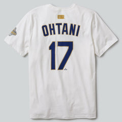 Shohei Ohtani Los Angeles Dodgers 2026 Gold Collection Name & Number T-Shirt White