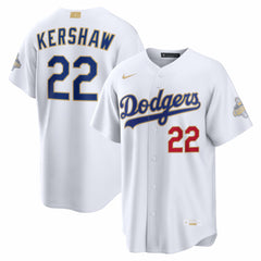 Clayton Kershaw Los Angeles Dodgers 2026 Gold Collection Stadium Jersey White