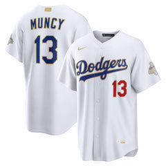 Max Muncy Los Angeles Dodgers 2026 Gold Collection Stadium Jersey White