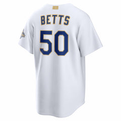 Mookie Betts Los Angeles Dodgers 2026 Gold Collection Stadium Jersey White
