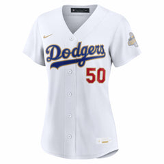 Mookie Betts Los Angeles Dodgers Women's 2026 Gold Collection Stadium Jersey White