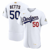 Mookie Betts Los Angeles Dodgers 2026 Gold Collection Authentic Jersey White