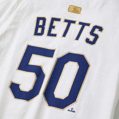 Mookie Betts Los Angeles Dodgers 2026 Gold Collection Name & Number T-Shirt White