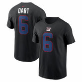 Jaxson Dart New York Giants Name & Number T-Shirt - Black discount