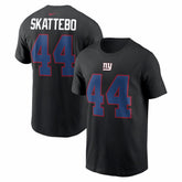 Cam Skattebo New York Giants Name & Number T-Shirt - Black on sale