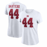 Cam Skattebo New York Giants Women's Name & Number T-Shirt - White outlet