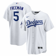 Freddie Freeman Los Angeles Dodgers Home 2025 World Series Champions Replica Jersey White