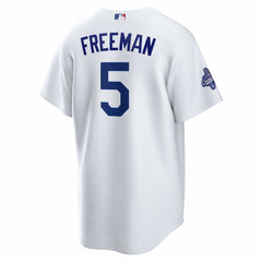 Freddie Freeman Los Angeles Dodgers Home 2025 World Series Champions Replica Jersey White