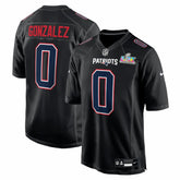 Christian Gonzalez New England Patriots Super Bowl LX Patch Carbon Fashion Game Jersey - Black online
