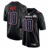 Drake Maye New England Patriots Super Bowl LX Patch Carbon Fashion Game Jersey - Black on sale
