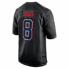 Stefon Diggs New England Patriots Super Bowl LX Patch Carbon Fashion Game Jersey - Black discount