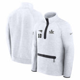 Drake Maye New England Patriots Super Bowl LX Opening Night Tech Fleece Half-Zip Sweatshirt - Gray cheap