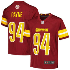 Daron Payne Washington Commanders Youth Game Jersey - Burgundy on sale