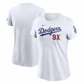 Los Angeles Dodgers Women's 9X Champions T-Shirt White