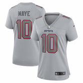 Drake Maye New England Patriots Women's Fashion Atmosphere Fashion Game Jersey - Gray sale