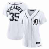 Justin Verlander Detroit Tigers Women's Home Replica Jersey White