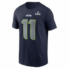Jaxon Smith-Njigba Seattle Seahawks Super Bowl LX Patch Name & Number T-Shirt - College Navy online