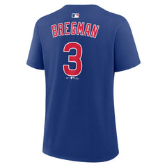 Alex Bregman Chicago Cubs Women's Name & Number T-Shirt Royal