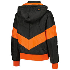 Cincinnati Bengals The Wild Collective Women's Puffer Full-Zip Hoodie - Black for sale