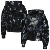 Minnesota Vikings The Wild Collective Women's Tie-Dye Cropped Pullover Hoodie - Black online