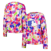 MLB Batterman Terez Neon Tie-Dye Pullover Sweatshirt
