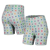 Boston Red Sox Terez Women's TLC Rainbow Shorts Gray
