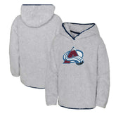 Colorado Avalanche Girls Youth Ultimate Teddy Fleece Pullover Hoodie - Heather Gray Hoodies