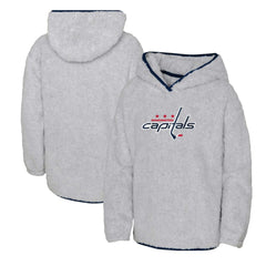 Washington Capitals Girls Youth Ultimate Teddy Fleece Pullover Hoodie - Heather Gray Hoodies