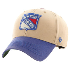New York Rangers '47 Dusted Sedgwick MVP Adjustable Hat - Khaki/Blue Hats