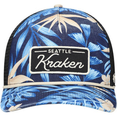 Seattle Kraken '47 Tropicalia Allover Print Trucker Adjustable Hat - Navy Hats