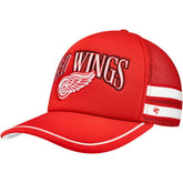 Detroit Red Wings '47 Sideband Stripes Trucker Snapback Hat - Red Hats