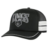 Los Angeles Kings '47 Sideband Stripes Trucker Snapback Hat - Black Hats