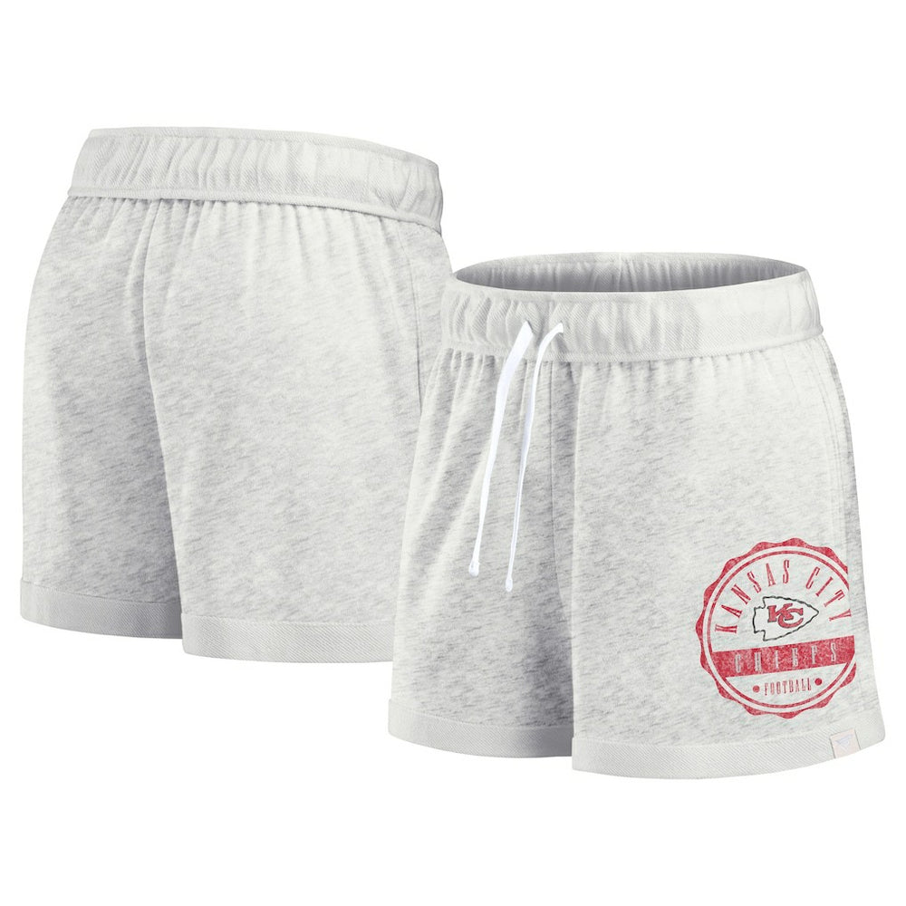 Kansas City Chiefs Women's Vintage Badge Shorts - Oatmeal online